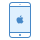 blue ui style iphone icon