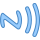 blue ui style nfc zeichen icon