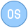 blue ui style betriebssystem icon