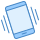blue ui style 흔들어 전화 icon