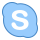 blue ui style skype icon