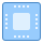 blue ui style microchip icon