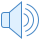 blue ui style 스피커 icon