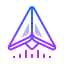 gradient style paper plane icon