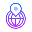 gradient style weltweiter standort icon