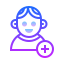 gradient style 사용자 남성 추가 icon