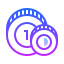 gradient style 동전 icon
