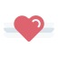 heart with wings icon