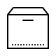 dotted style leere kiste icon