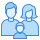 blue ui style family icon