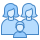 blue ui style familie zwei frauen icon
