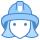 blue ui style firefighter icon