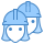 blue ui style 건축업자 icon