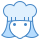 blue ui style 쿡 여성 icon