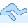 blue ui style head in sand icon