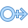 blue ui style male stroke h icon
