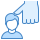 blue ui style unterdrückung icon