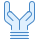 blue ui style tied hands icon