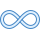 blue ui style unendlichkeit icon