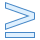 blue ui style more or equal icon