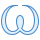 blue ui style 오메가 icon