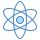 blue ui style 원자 icon