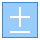 blue ui style más menos 2 icon