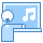 blue ui style singing icon