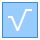 blue ui style 제곱근 2 icon