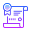 gradient style certificate icon