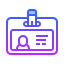 gradient style identification documents icon