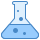 blue ui style 시험관 icon