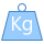 blue ui style 무게 kg icon