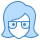 blue ui style school director female skin type 4 icon