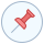 office m style pin in circle icon