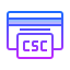 gradient style card security code icon