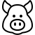 ios 17 outlined style year of pig icon
