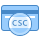 blue ui style 카드 보안 코드 icon