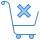 blue ui style warenkorb leeren icon