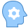 blue ui style intelligence icon