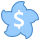 blue ui style hongkong dollar icon