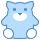 blue ui style 플러시 천 icon