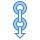 blue ui style sling here icon