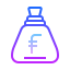 gradient style money bag franc icon