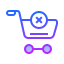 gradient style warenkorb leeren icon