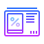 gradient style 쿠폰 icon