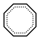 dotted style octagon icon