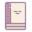 cute color style book stack icon