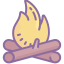 cute color style lagerfeuer icon