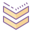cute color style chevron down icon